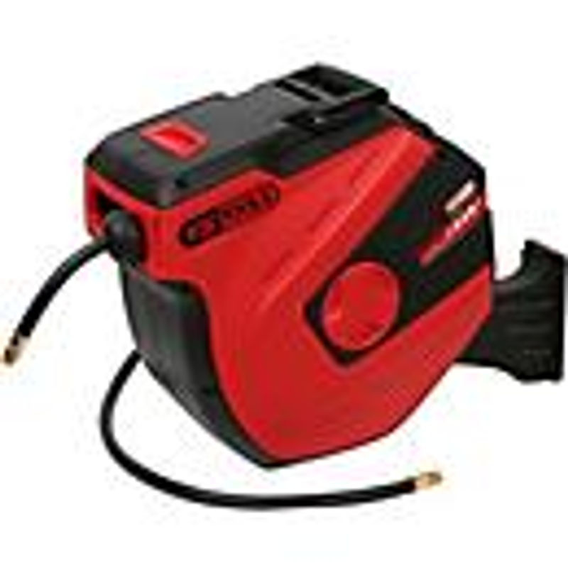 KS Tools Automatischer Druckluftschlauch-Aufroller, Rot, Wandmontage - Bild 4