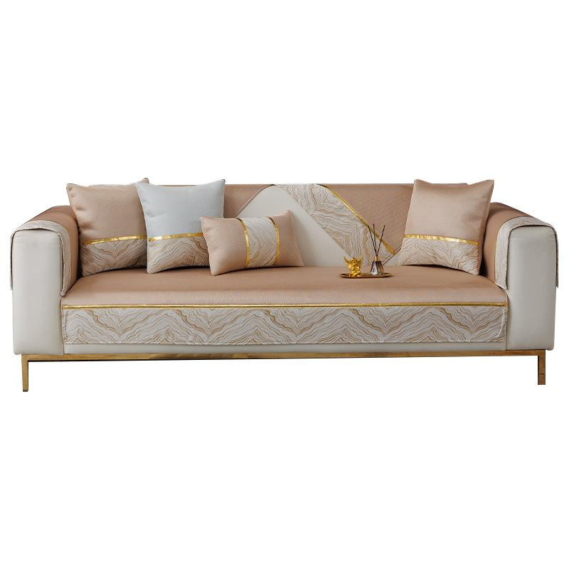 Rutschfestes Luxus Sofakissen aus Eis-Seide und Leder für deine Rückenlehne, B/B: 70 x 70 cm - Bild 2