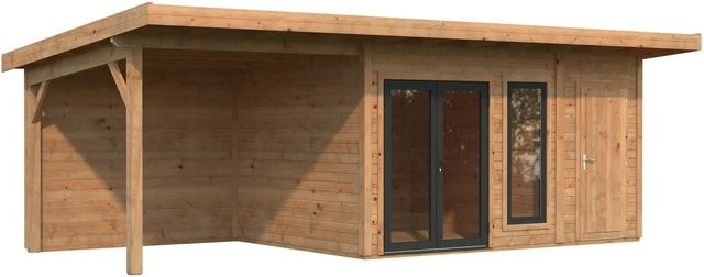 Palmako Holz-Gartenhaus Aurelia Pultdach in Braun mit modernem Design, B/T: 739 x 300 cm - Bild 1
