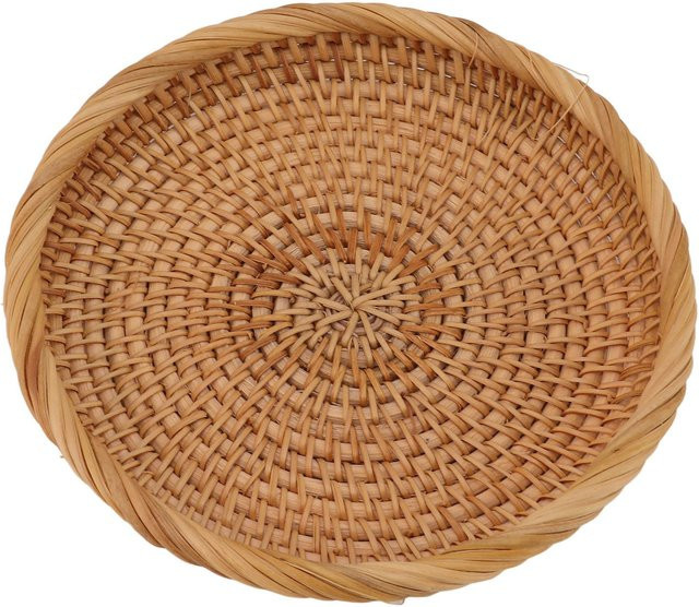 KaiSai Obstschale aus Naturrattan handgeflochten in Braun - Bild 1
