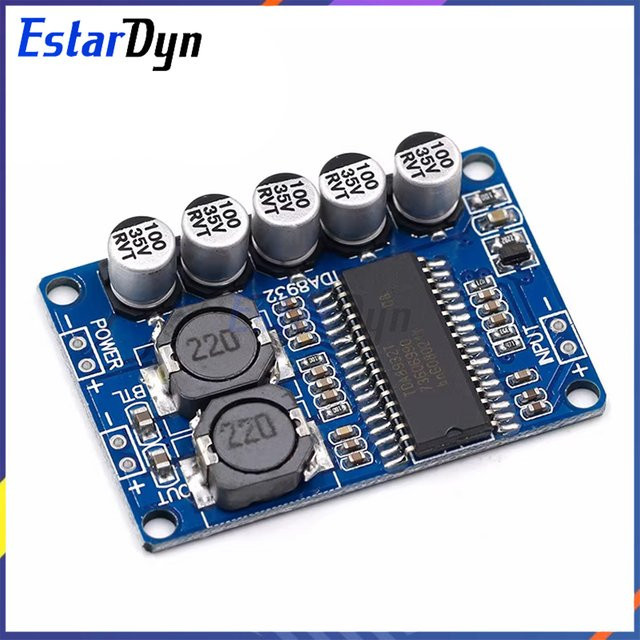Estardyn TDA8932 Digitalverstärkerplatine in Blau, 35 W Mono-Audio-Leistungsverstärkermodul für Lautsprecher-DIY, DC 10–30 V - Bild 1