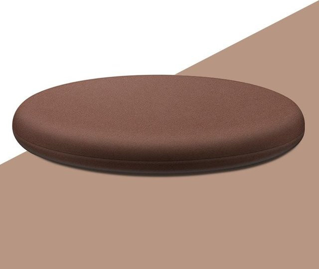 LMETJMA Rundes Memory-Schaumstoff Sitzkissen in Braun mit abnehmbarem Bezug, Durchmesser: 30 cm - Bild 1