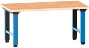 Lista Arbeitstisch Multiplex R5012 höhenverstellbar, Farbe: Blau/Mehrfarbig, B/T/H: 200 x 75 x 71,5-121,5 cm - Bild 1