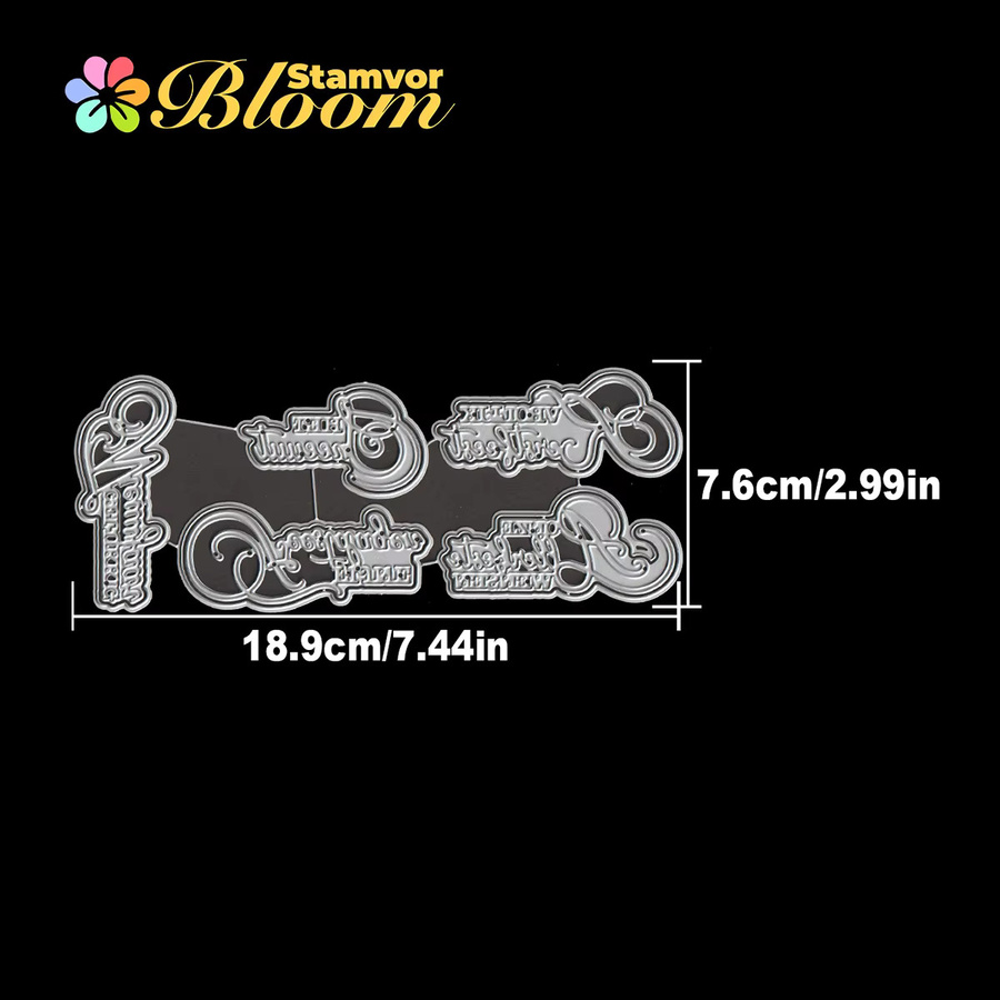 Dekorative Metall Stanzformen für Scrapbooking in Silber - Bild 2