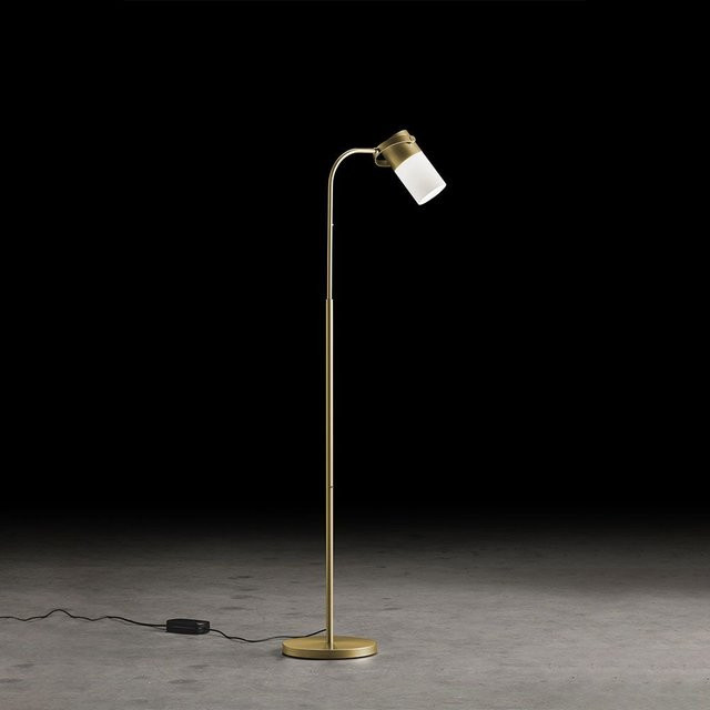 Holtkötter Aura S LED-Stehleuchte in Messing eloxiert mit mattem Opalglas und dim2warm Technologie - Bild 1