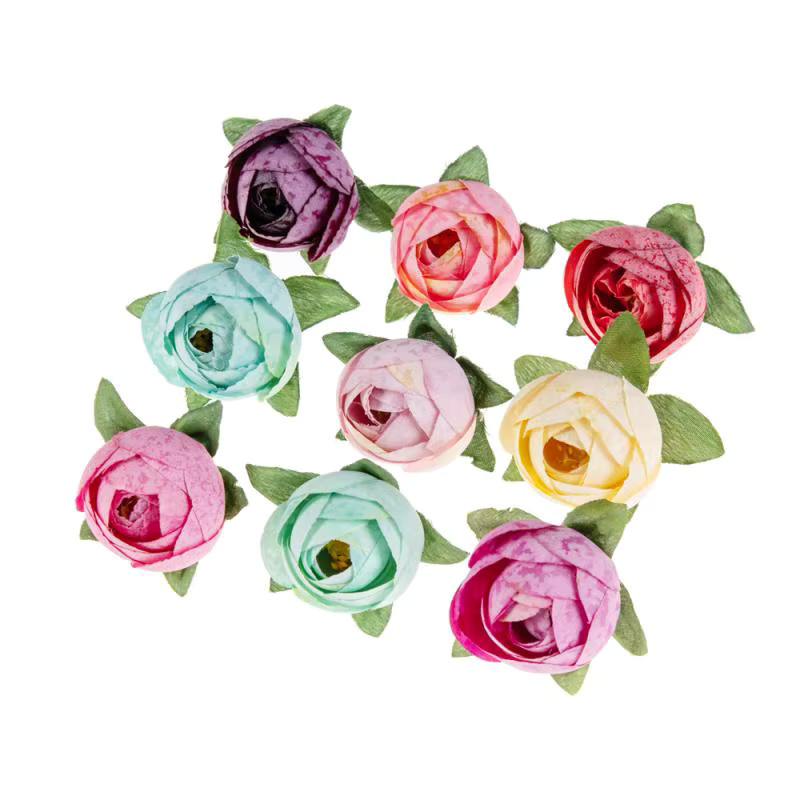 ZQCY Seiden-Kunstblumen Teerosen-Knospen in Multicolour für Tischdekoration und Hochzeits-DIY - Bild 6
