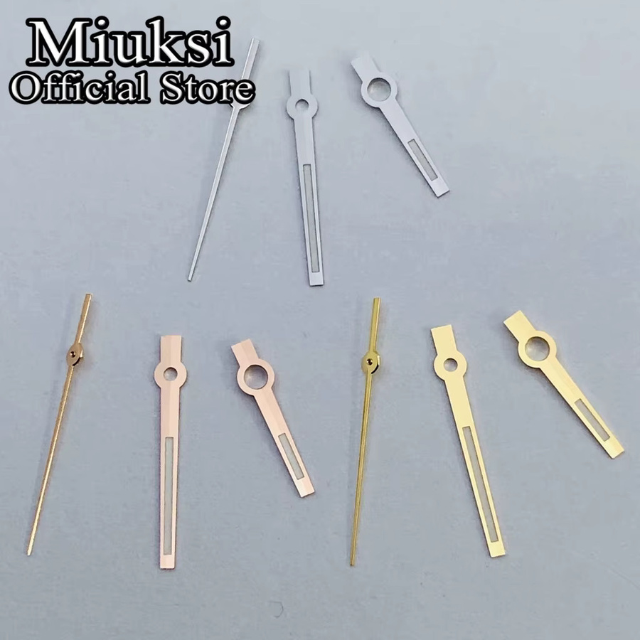 Miuksi Uhrzeiger Bicolor, Silber Gold Roségold, grün blau leuchtend, Unisex - Bild 2