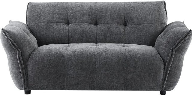 Vente-unique Sofa Napizo Anthrazitgrau meliert Stoff Breite: 170 cm - Bild 1
