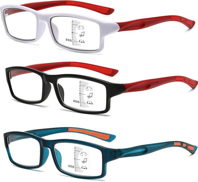 NAPAGE Lesebrille Herren, Vollrand, rechteckig, Kunststoff - Bild 1
