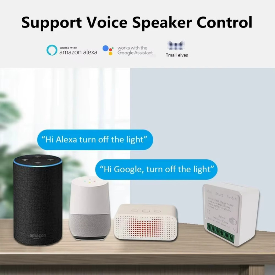 Tuya Smart Life WLAN Smart Switch in Weiß mit Sprachsteuerung für Alexa und Google Assistant zur LED-Beleuchtung als drahtloses Wandpanel-Modul - Bild 2