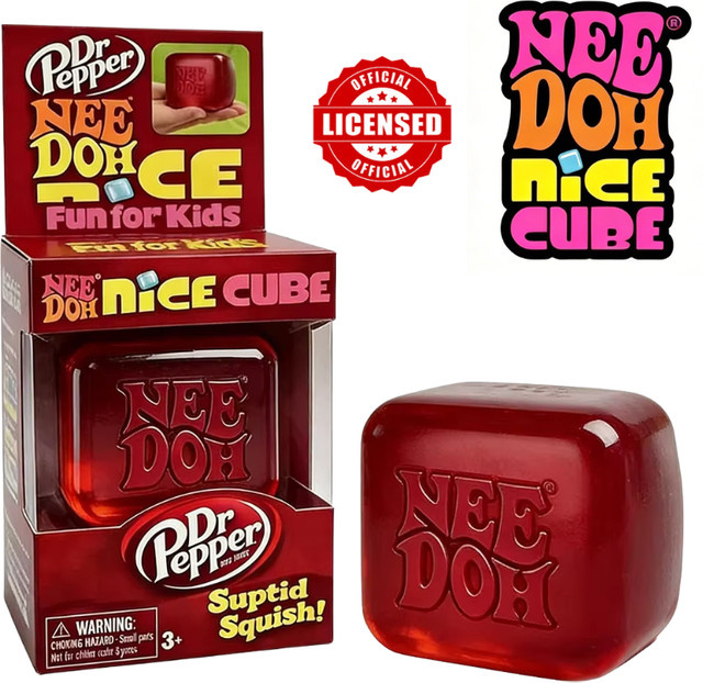 Schylling Dr Pepper & Nice Cube Squeeze Fidget Toy, rot - Bild 1
