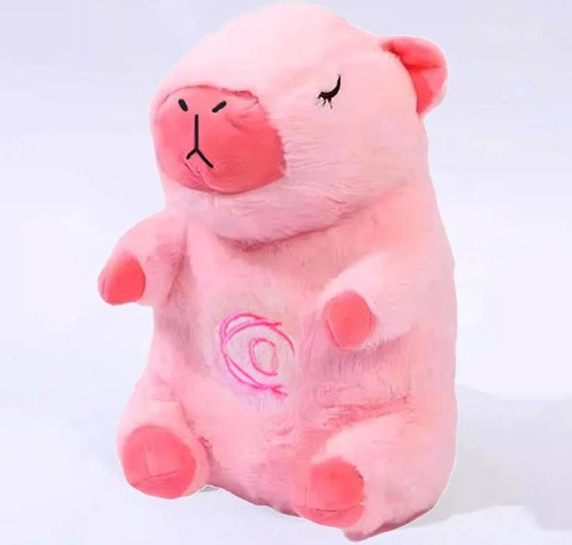 Binchi Fitness Baby-Kapibara Atmendes Schlaf-Plüschtier, rosa, ab 6 Jahren - Bild 1
