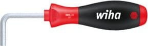 Wiha SoftFinish Sechskant Schraubendreher abgewinkelt, rot-schwarz-silber, 168 mm - Bild 1