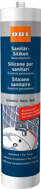 OBI Sanitär-Silikon Schwarz, 310 ml, schimmelresistent - Bild 1