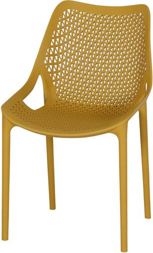 Siena Garden Stapelstuhl District mit Armlehnen in Mustard Gelb, B/T/H: 50,0 x 81,0 x 150,0 cm - Bild 1