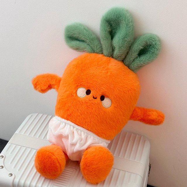 Kidsly Gemüse süße Rübe Karotte Puppe, Plüsch, orange, ab 14 Jahren - Bild 1