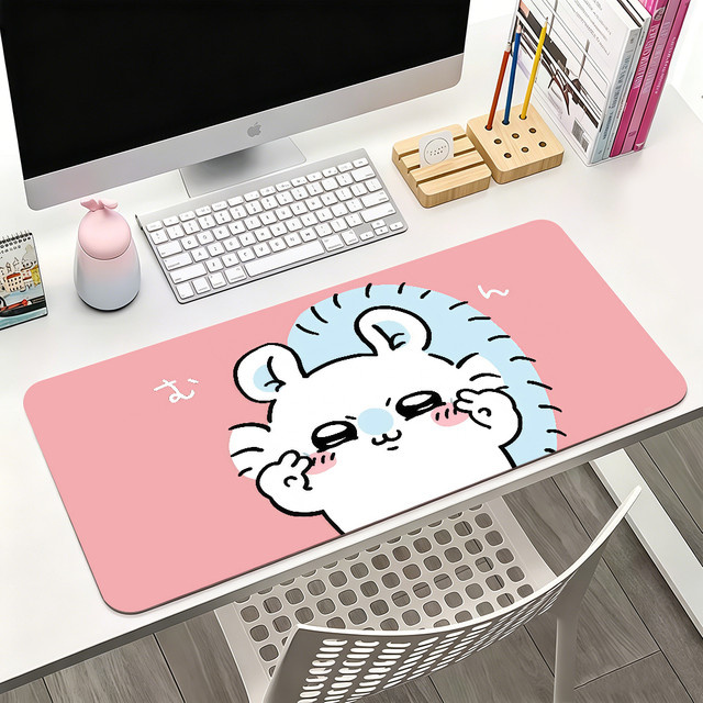Chiikawa Mauspad Momonga und Usagi Design in Pink, rutschfest und wasserdicht für Gaming und Büro - Bild 1