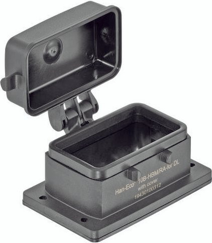Harting Anbaugehäuse aus Kunststoff in Schwarz 19430100312 - Bild 1