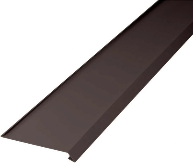 Inefa Dachstreifen für Dachrinne aus PVC, zweiseitig gekantet, Dunkelbraun, Länge: 2 m - Bild 1
