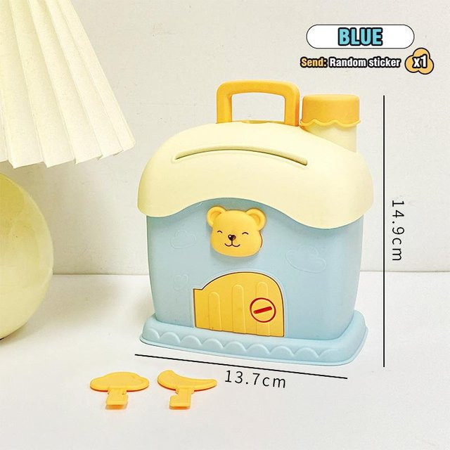 Cartoon DIY Aufkleber Spardose, weiß, mit Aufkleber - Bild 1