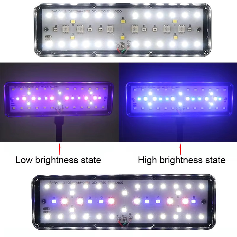 TUNFAN USB-Aquarium-LED-Beleuchtung in Schwarz mit dimmbarer Helligkeit, Timer und 360 Grad drehbarer Vollspektrum-Wachstumslampe für Wasserpflanzen - Bild 5