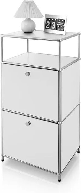 Floordirekt Metallregal Concept Epure MK-120 Verchromt in Weiß, B/T/H: 50 x 40 x 100 cm - Bild 1