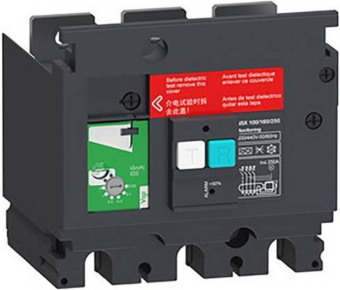Schneider Electric LV429498 VigiPacT Isolationsüberwachung Zusatzmodul mit Alarm für ComPacT NSX 100/160/250 3P, Schwarz, 200 VAC bis 440 VAC - Bild 1