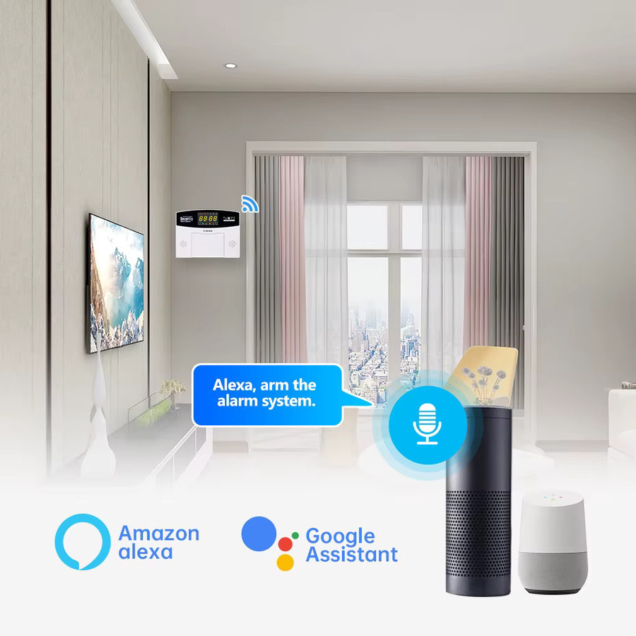 Tuya Smart Alarm System Kit mit LCD Display, WIFI und GSM, inklusive 3MP IP Kamera, Farbe: Weiß - Bild 2