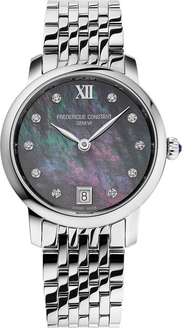 Frederique Constant Armbanduhr, Quarz, Edelstahl, Blau, 30 mm, Damen - Bild 1