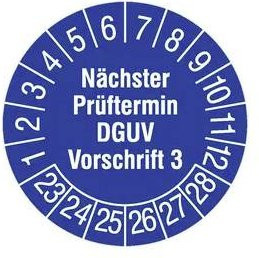 HT Instruments 2002260 Sicherheitsprüfplaketten aus Kunststoff in Blau, 15 mm - Bild 1