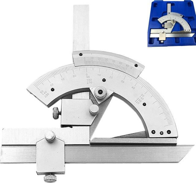 Allsome Universal Winkelmesser Goniometer mit 0,02 Präzision in Silber für die Holzbearbeitung - Bild 1
