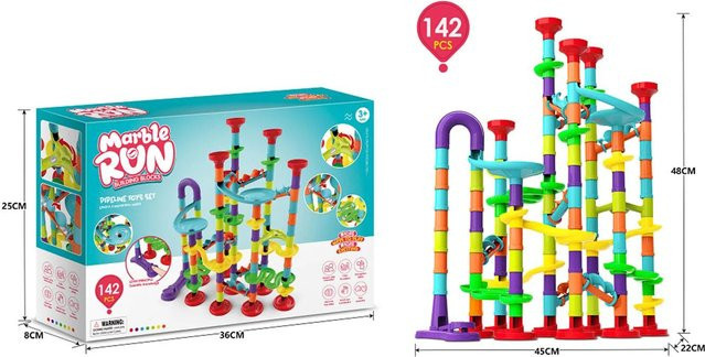 Yiran toy Murmelbahn Rennstrecke Bausteine, 3D Labyrinth, ab 4 Jahren - Bild 1