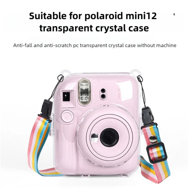 Fujifilm Instax Mini 12 Transparente Kamerahülle mit Aufbewahrungstasche und Schultergurt - Bild 1
