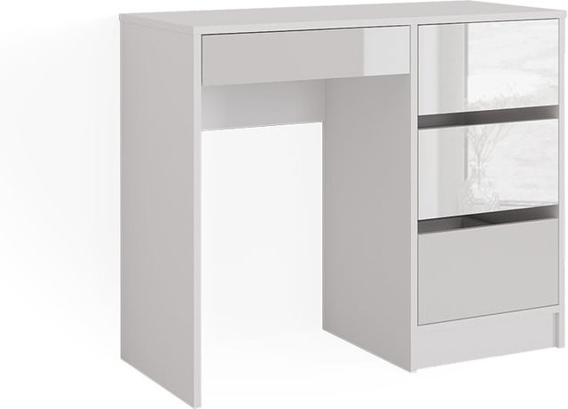 Vicco Schminktisch Sherry Weiß modern mit Hochglanz-Finish B: 90 cm, H: 75 cm, T: 40 cm - Bild 1