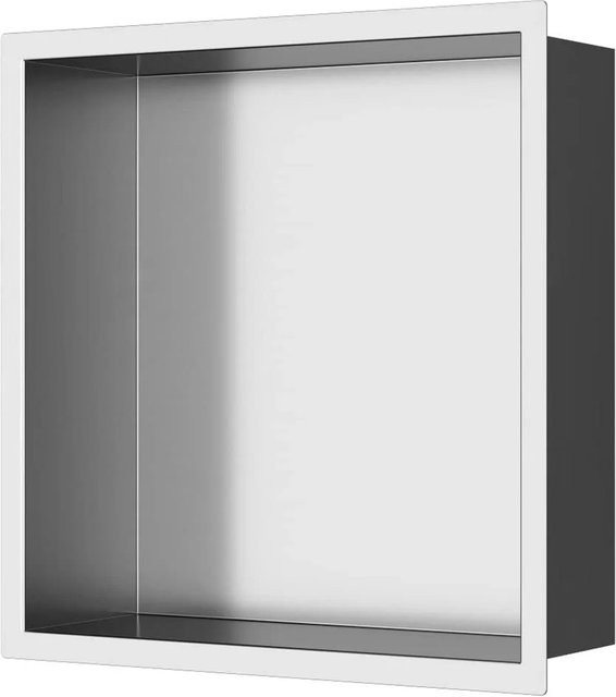 Swiss Aqua Technologies Duschnische Wandnische aus Edelstahl 304 in Silber Gebürstet, Montage ohne Bohren, B/T/H: 30 x 30 x 30 cm - Bild 1