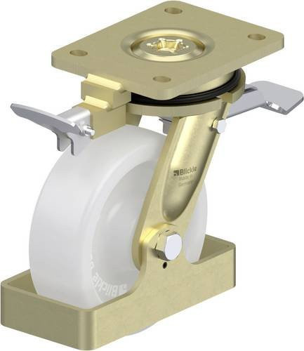 Blickle Schwerlast-Lenkrolle LS-SPO 150G-ST-RI4-FS in Weiß und Multicolour mit 150 mm Rad-Durchmesser und einer Tragfähigkeit von max. 800 kg - Bild 1