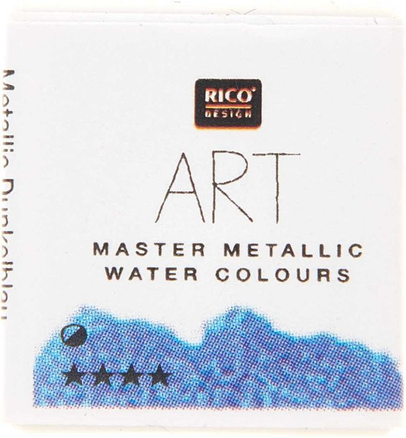 Rico Design ART Master Metallic Aquarellfarbe Dunkelblau im halben Näpfchen - Bild 1