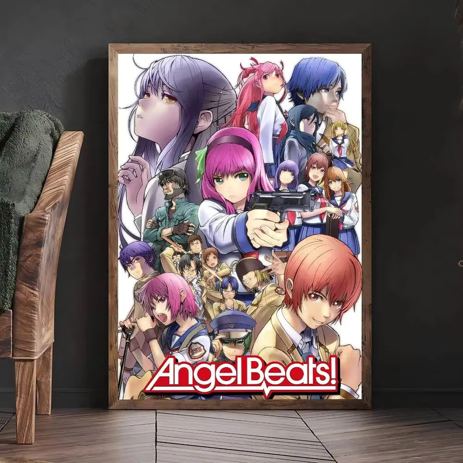 Retro A-Angel Beats Film Aufkleber aus Kraftpapier in Multicolor für dein Zimmer oder Café - Bild 3