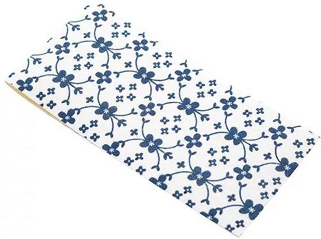 Wiederverwendbare und waschbare wasserabsorbierende Anti-Schimmel-Aufkleber von SEEQS in Blau mit floralem Design für Fenster und Waschbecken - Bild 1