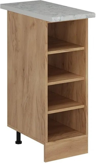 Vicco Küchenregal R-Line Offener Küchenschrank Goldkraft Eiche und Marmor, B/T/H: 30 x 17,8 x 81,6 cm - Bild 1