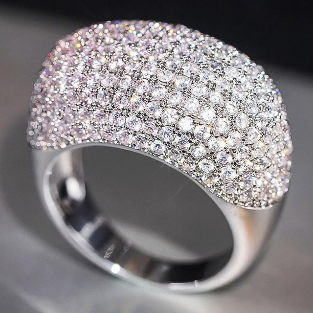Huitan Ring, Kupfer, Silber, Zirkonia, Damen - Bild 1
