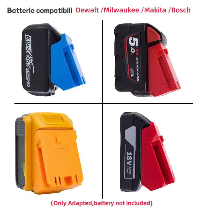 Stacyc Batterien Adapter kompatibel mit Dewalt, Makita, Milwaukee und Bosch - Bild 2