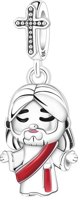 PANPOKI Anhänger Jesus-Charakter, 925 Silber, Perle, Unisex - Bild 1