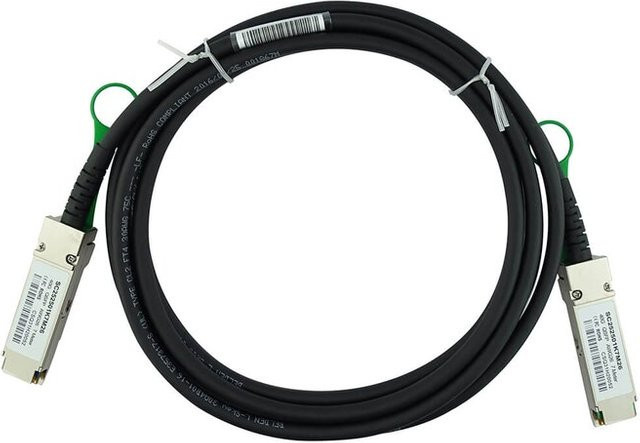 BlueLAN passives QSFP Direct Attach Kabel 40GBASE-CR4 Ethernet/Infiniband QDR, Schwarz, Länge: 3 Meter - Bild 1