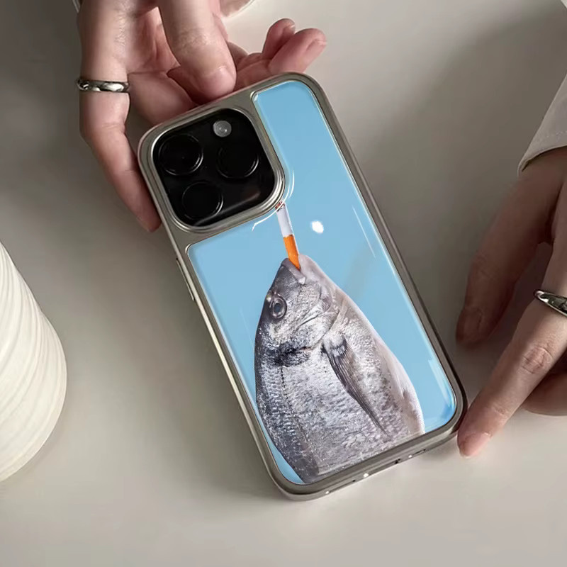 Hydrogel Handyhülle Gesalzene Fische für Samsung Galaxy S23 S24 S25 S26 Plus FE Ultra Edge in Silver Multicolour - Bild 3