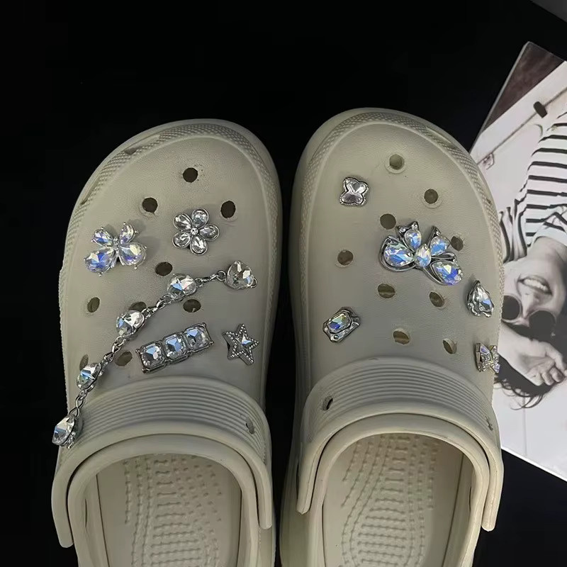 FHLDING Schuh Charms Set, Silber, Diamant, Schmetterling - Bild 2