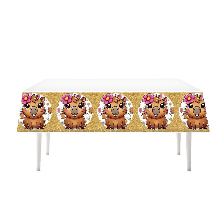 Capybara Partydekoration Set mit Papptellern, Pappbechern und Servietten in Mehrfarbig - Bild 2