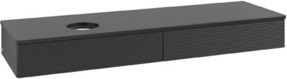 V&B Waschtischunterschrank Antao mit Frontstruktur in Blau Lacquered, B: 160 cm, T: 50 cm - Bild 1