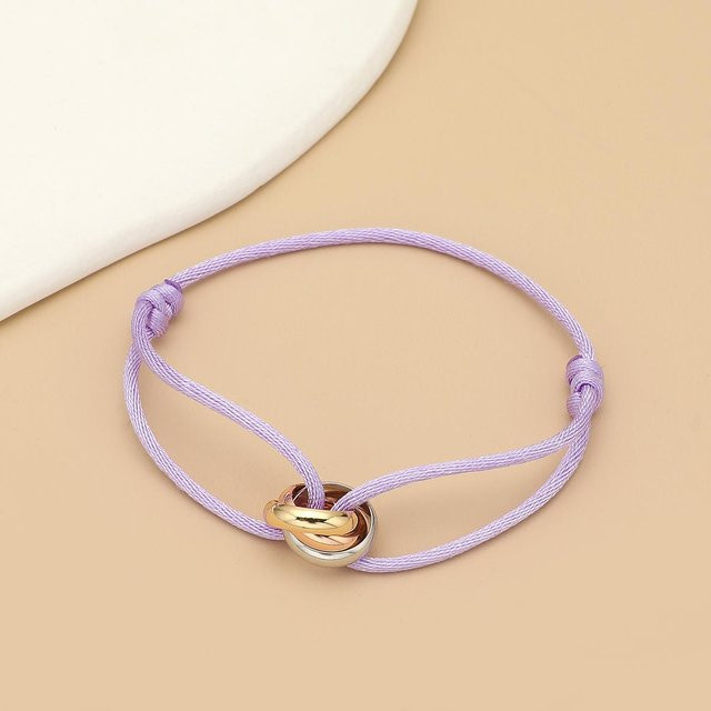 FASHION A JEWELRY Armband, Edelstahl, Bicolor, Unisex, licht lila - Bild 1