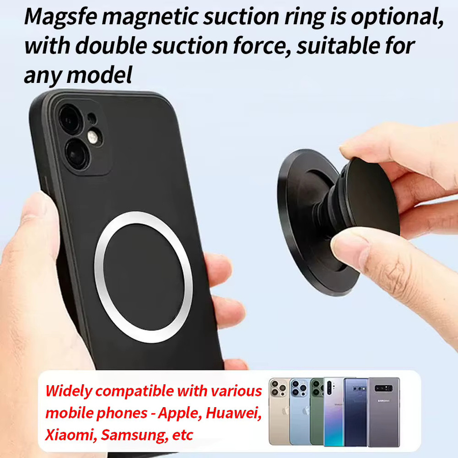 Universeller magnetischer Airbag-Telefonständer mit abnehmbarem Teleskopdesign für alle Handys in Schwarz oder Weiß - Bild 2
